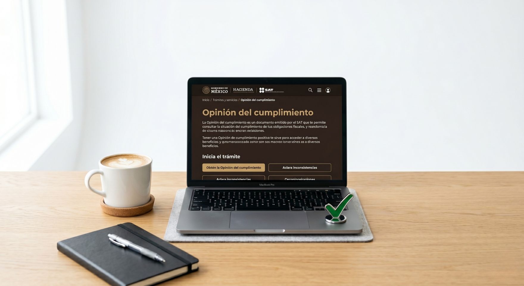 ¿Qué es la opinión de cumplimiento SAT?